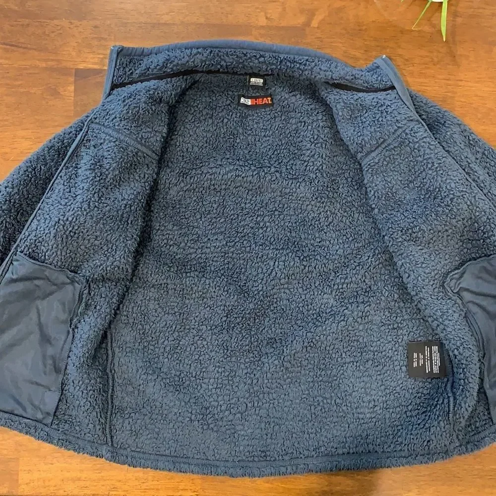 32 Degrees Sherpa Jacket Blue Zip L